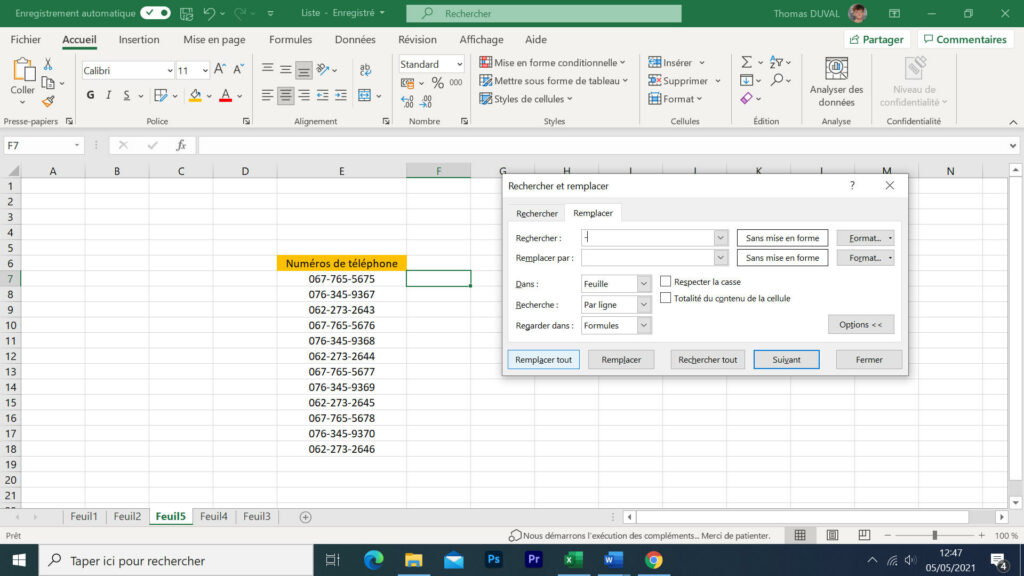 comment enlever des caractères dans une cellule excel