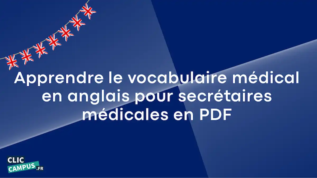 Apprendre le vocabulaire médical en anglais pour secrétaires médicales en PDF