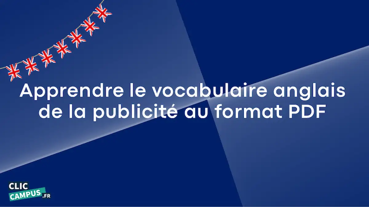 Apprendre le vocabulaire anglais de la publicité au format PDF