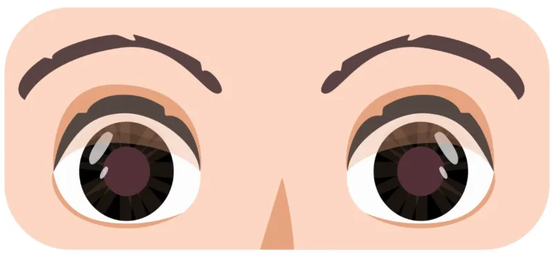 vocabulaire optique en anglais des yeux grans ouverts