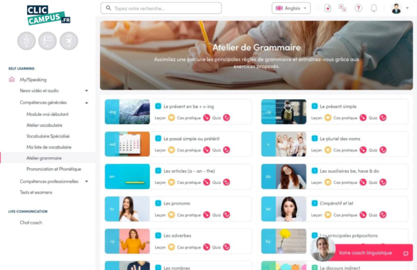 formation italien intensive en ligne atelier grammaire