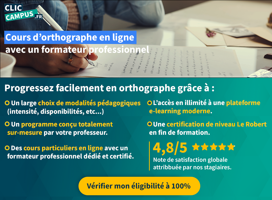 pop up formation francais orthographe