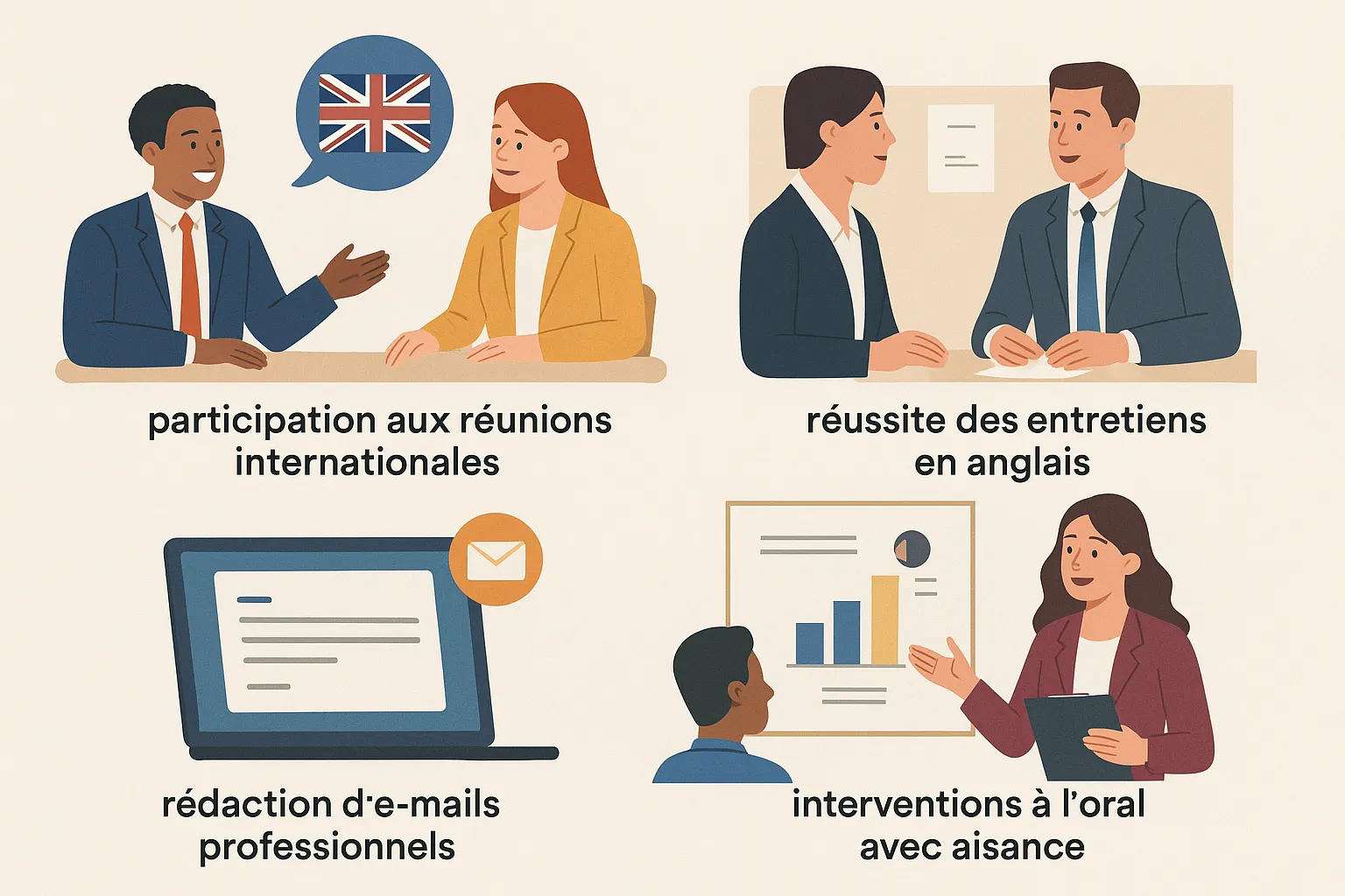 Avantages professionnels de parler anglais Avantages professionnels de parler anglais