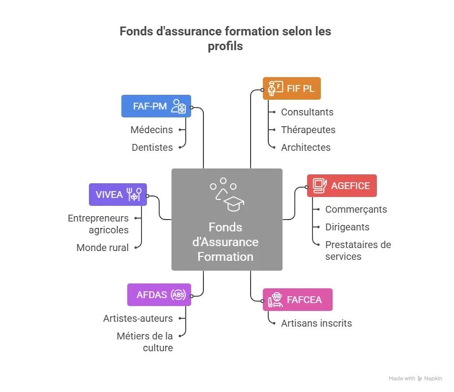 Les principaux fonds d’assurance formation Les principaux fonds d’assurance formation