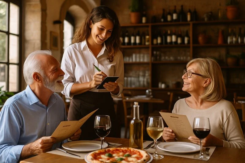 Commander au restaurant en italien