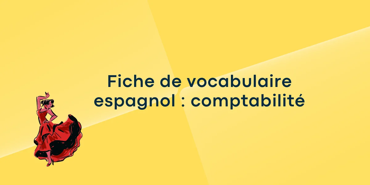 Fiche de vocabulaire espagnol comptabilité