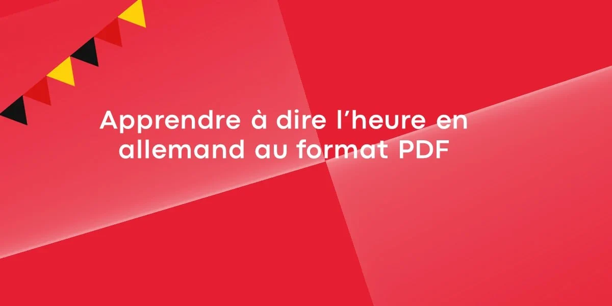 Apprendre à dire l’heure en allemand au format PDF