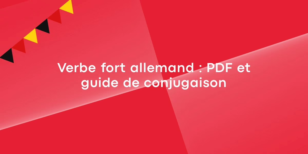 Verbe fort allemand : PDF et guide de conjugaison