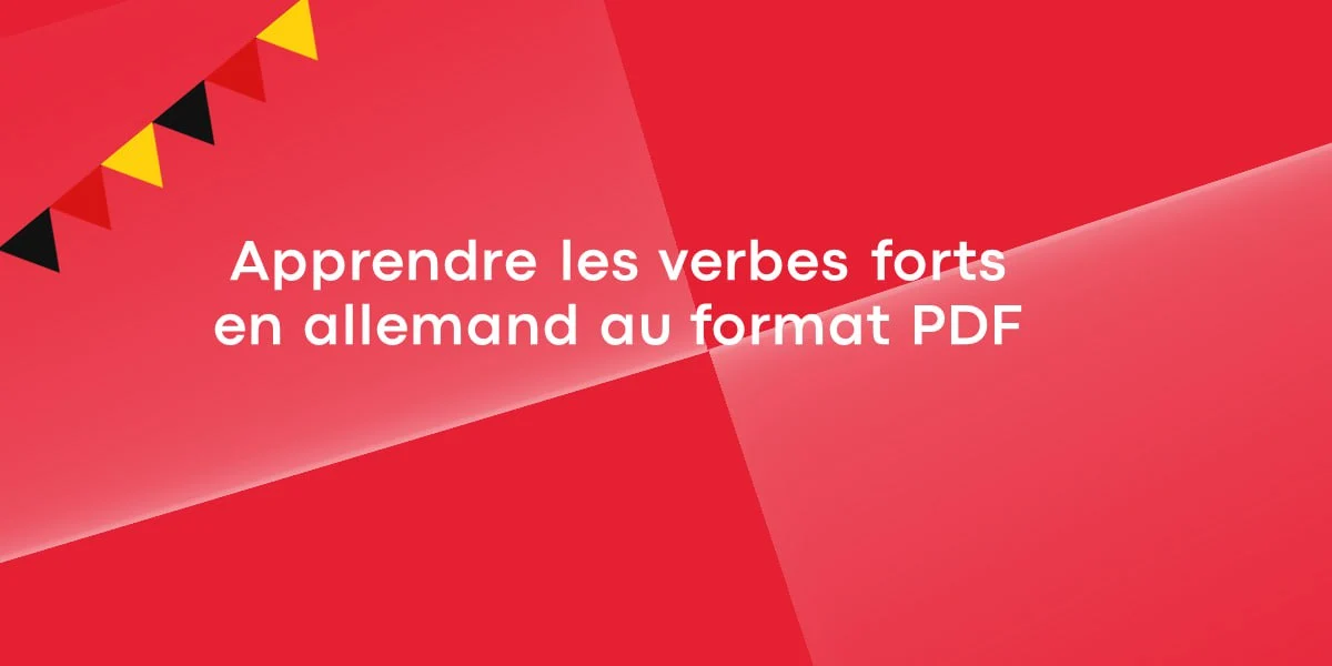 Apprendre les verbes forts en allemand au format PDF