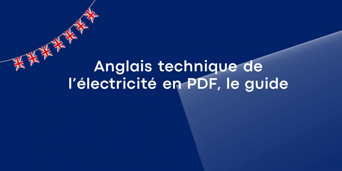 Anglais technique de l'électricité en PDF, le guide