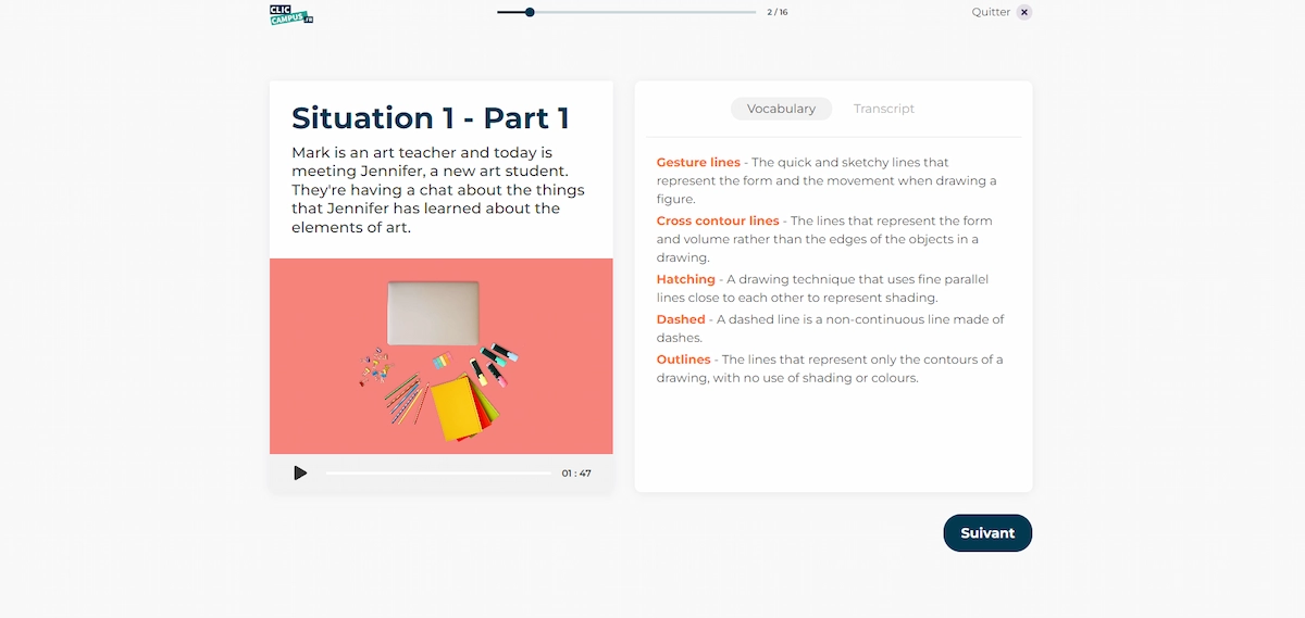 Formation anglais design vocabulaire