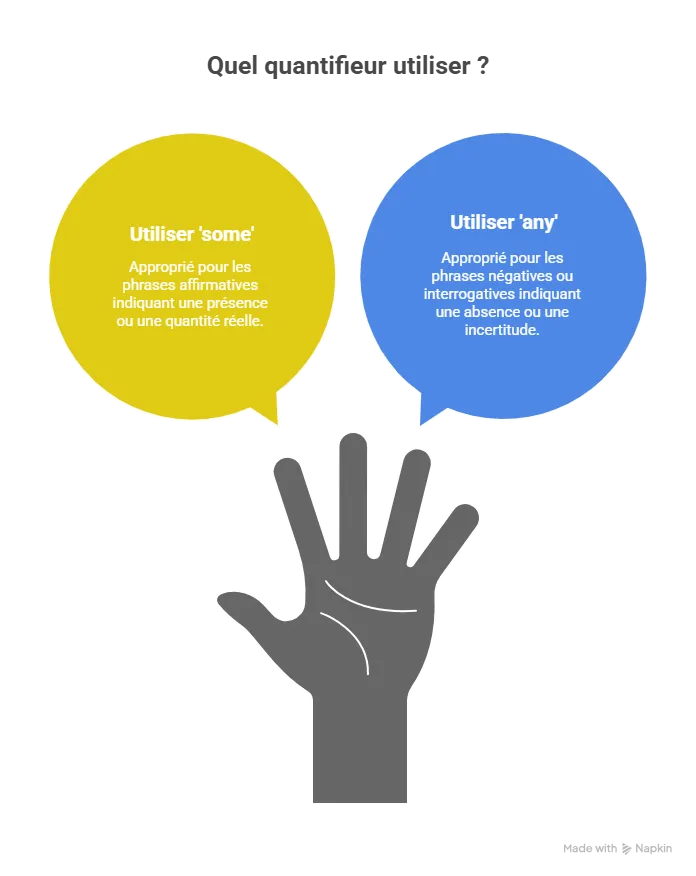 Déifférence entre some et any