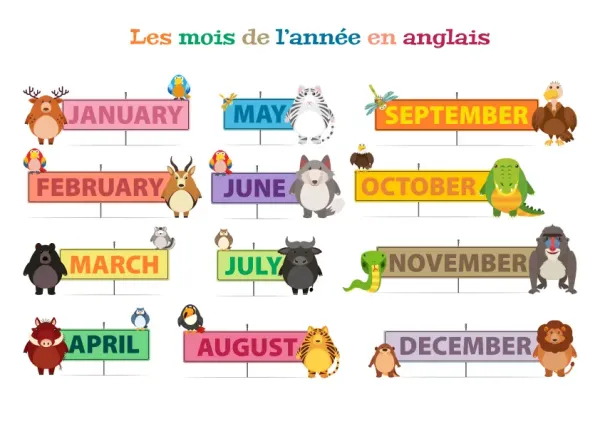 les mois en anglais 1