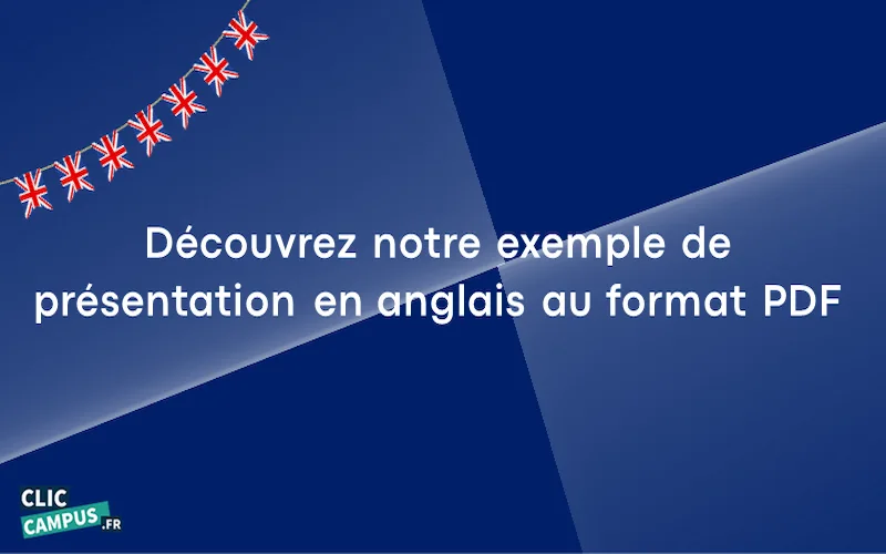 Découvrez notre exemple de présentation en anglais au format PDF