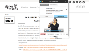 La Bulle Elix pour traduire les mots en langues des signes