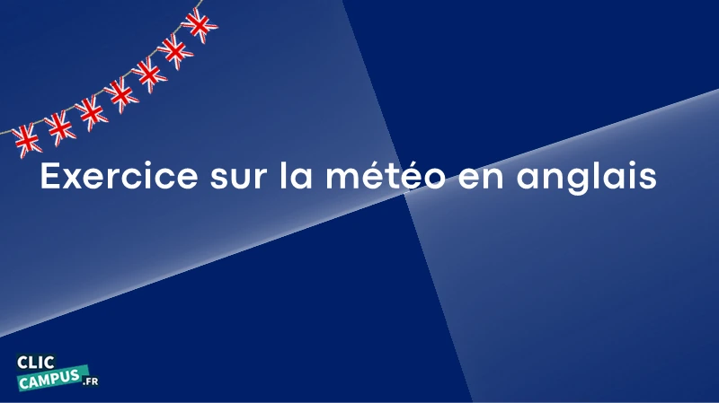 Exercice sur la météo en anglais