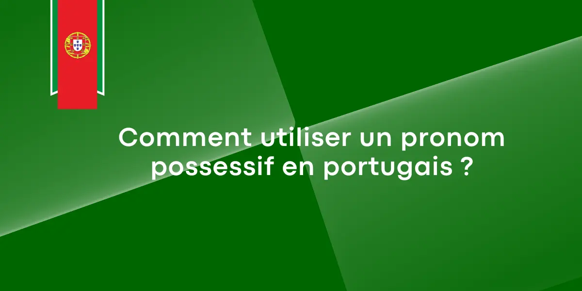 Comment utiliser un pronom possessif en portugais ?