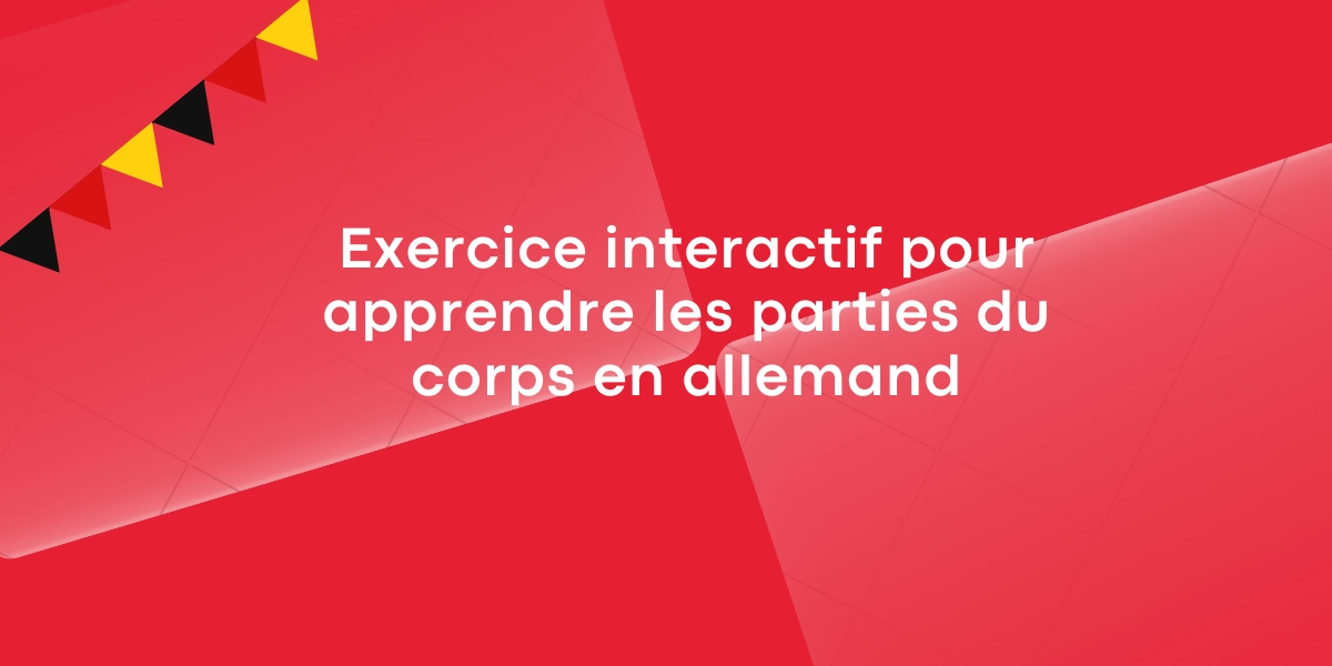 Exercice interactif pour apprendre les parties du corps en allemand