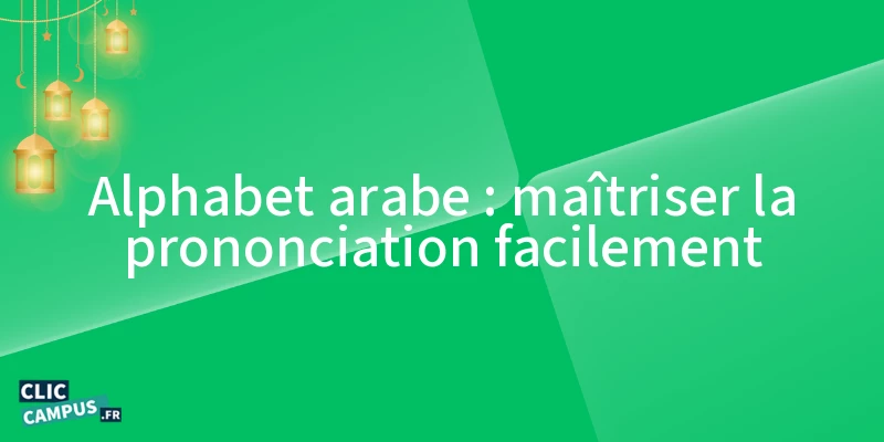 Alphabet arabe : maîtriser sa prononciation facilement