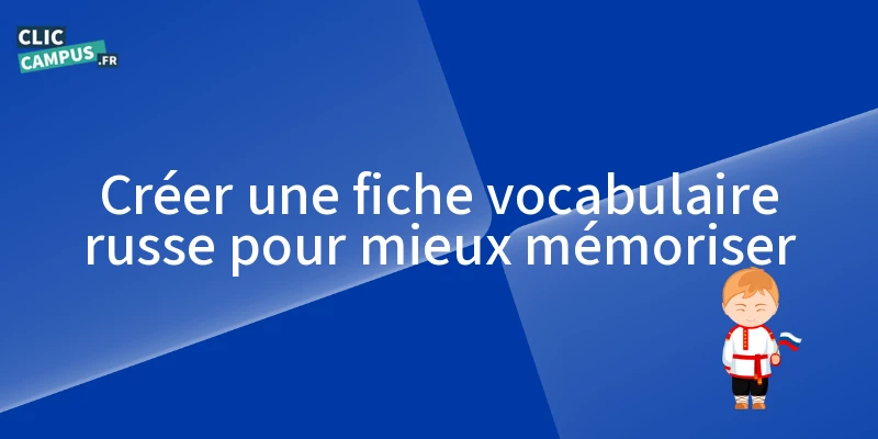 Créer une fiche de vocabulaire russe pour mieux mémoriser
