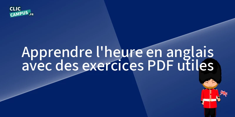 Apprendre l’heure en anglais avec des exercices PDF utiles