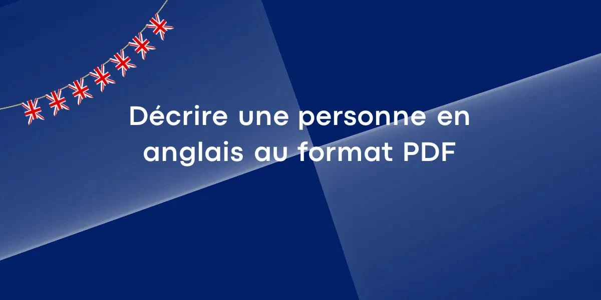 Décrire une personne en anglais au format PDF