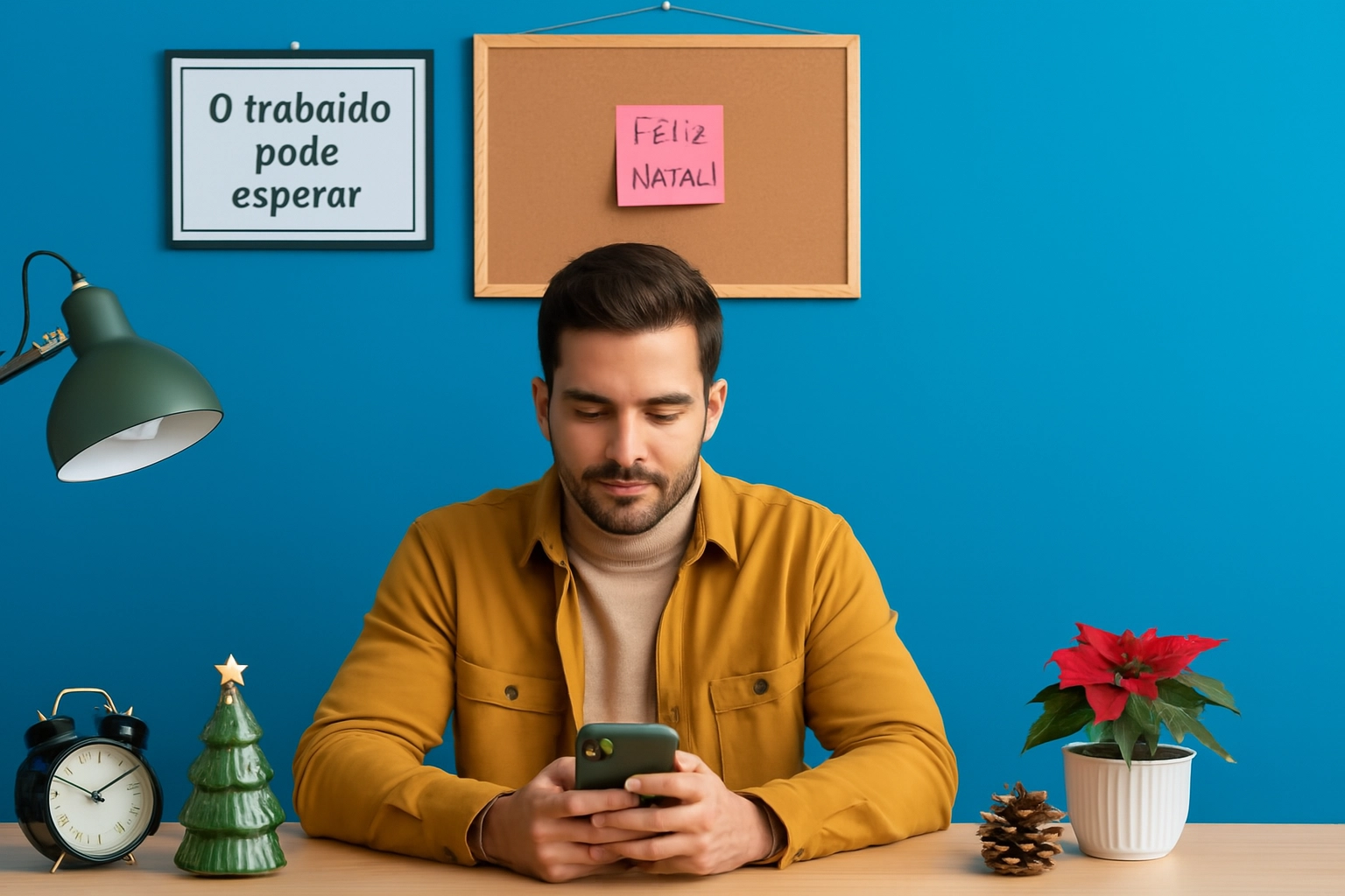 Cours de portugais brésilien niveau B2 avec Clic Campus, professionnel en réunion lusophone présentant un projet et négociant un point d'accord
