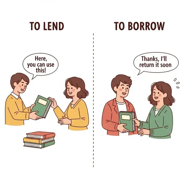 preter en anglais to lend vs to borrow