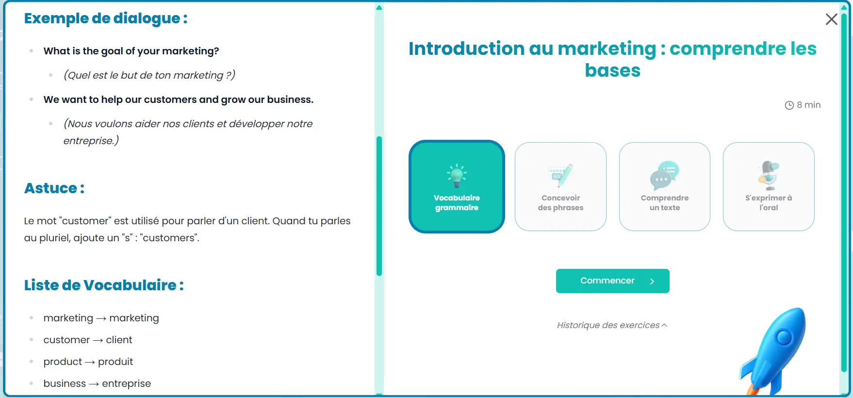 plateforme clic campus lecon
