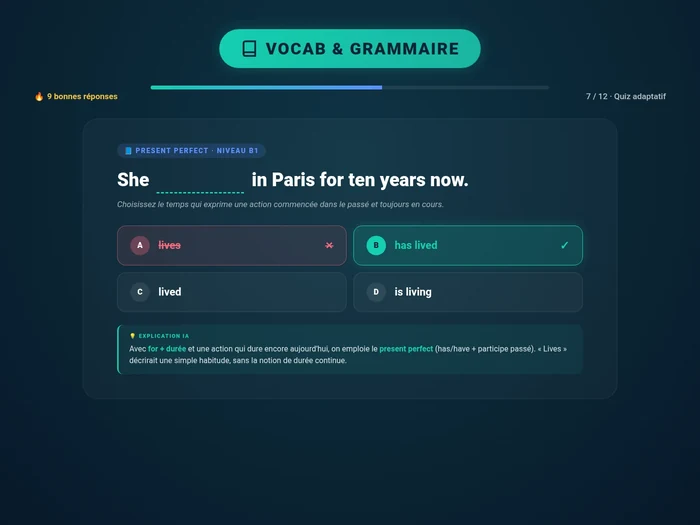 Exercices de vocabulaire et grammaire validés scientifiquement - Clic Campus