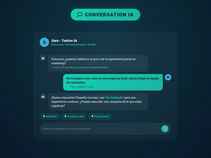 Conversation IA texte ou vocal - Clic Campus