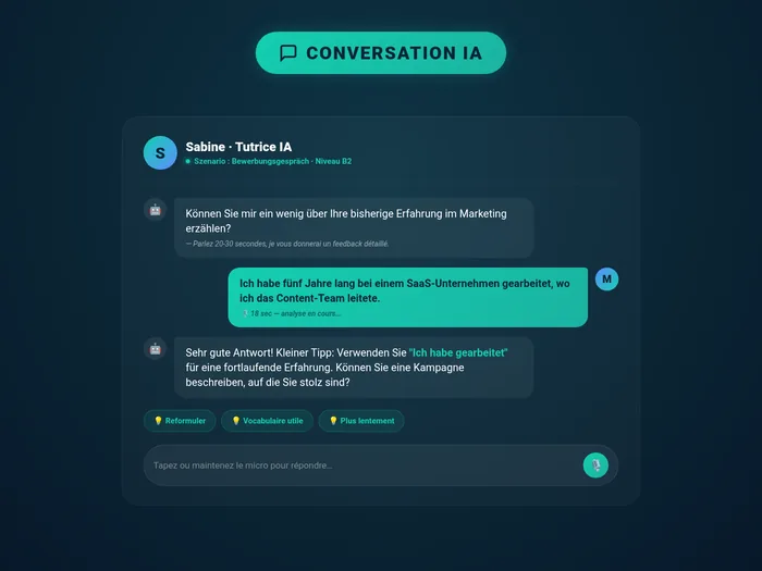 Conversation IA texte ou vocal - Clic Campus