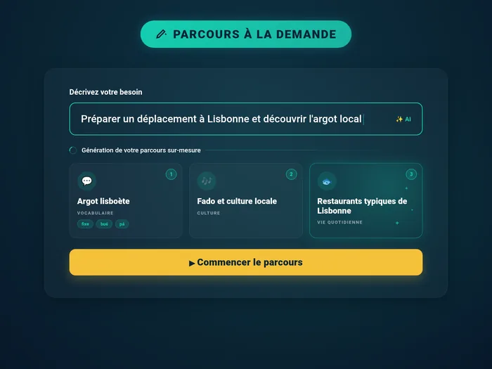 Génération de parcours sur-mesure par IA - Clic Campus