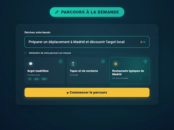 Génération de parcours sur-mesure par IA - Clic Campus