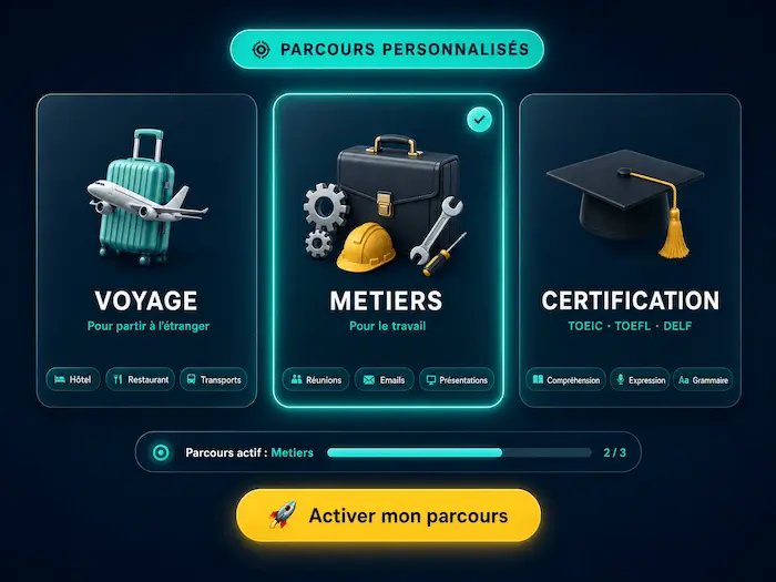 Parcours personnalisés Business Voyage Certification - Clic Campus